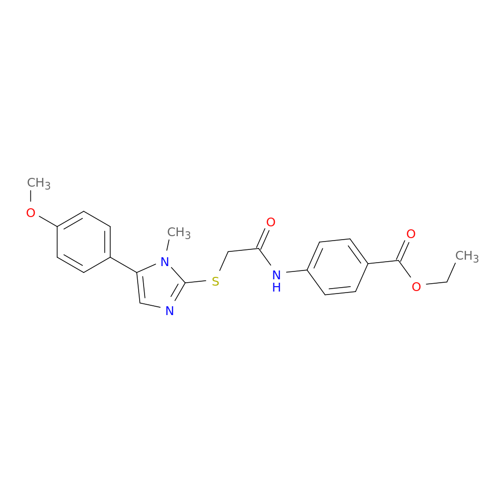 ethyl 4-(2-{[5-(4-methoxyphenyl)-1-methyl-1H-imidazol-2-yl]sulfanyl}acetamido)benzoate