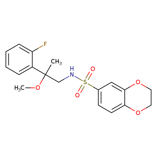 N-[2-(2-fluorophenyl)-2-methoxypropyl]-2,3-dihydro-1,4-benzodioxine-6-sulfonamide
