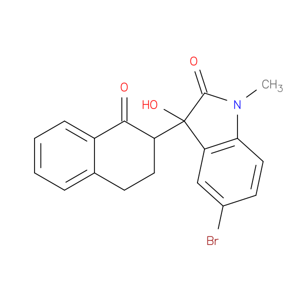 5-bromo-3-hydroxy-1-methyl-3-(1-oxo-1,2,3,4-tetrahydro-2-naphthalenyl)-1,3-dihydro-2H-indol-2-one