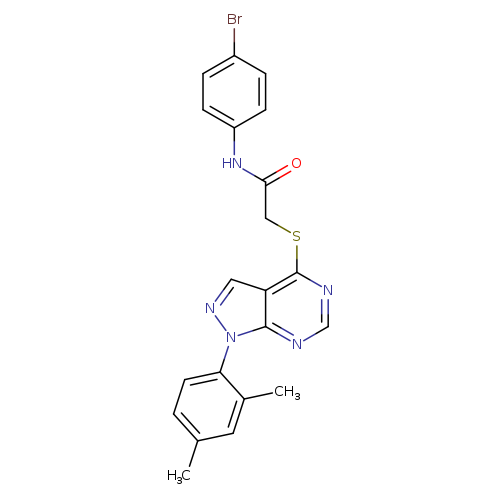N-(4-bromophenyl)-2-{[1-(2,4-dimethylphenyl)-1H-pyrazolo[3,4-d]pyrimidin-4-yl]sulfanyl}acetamide