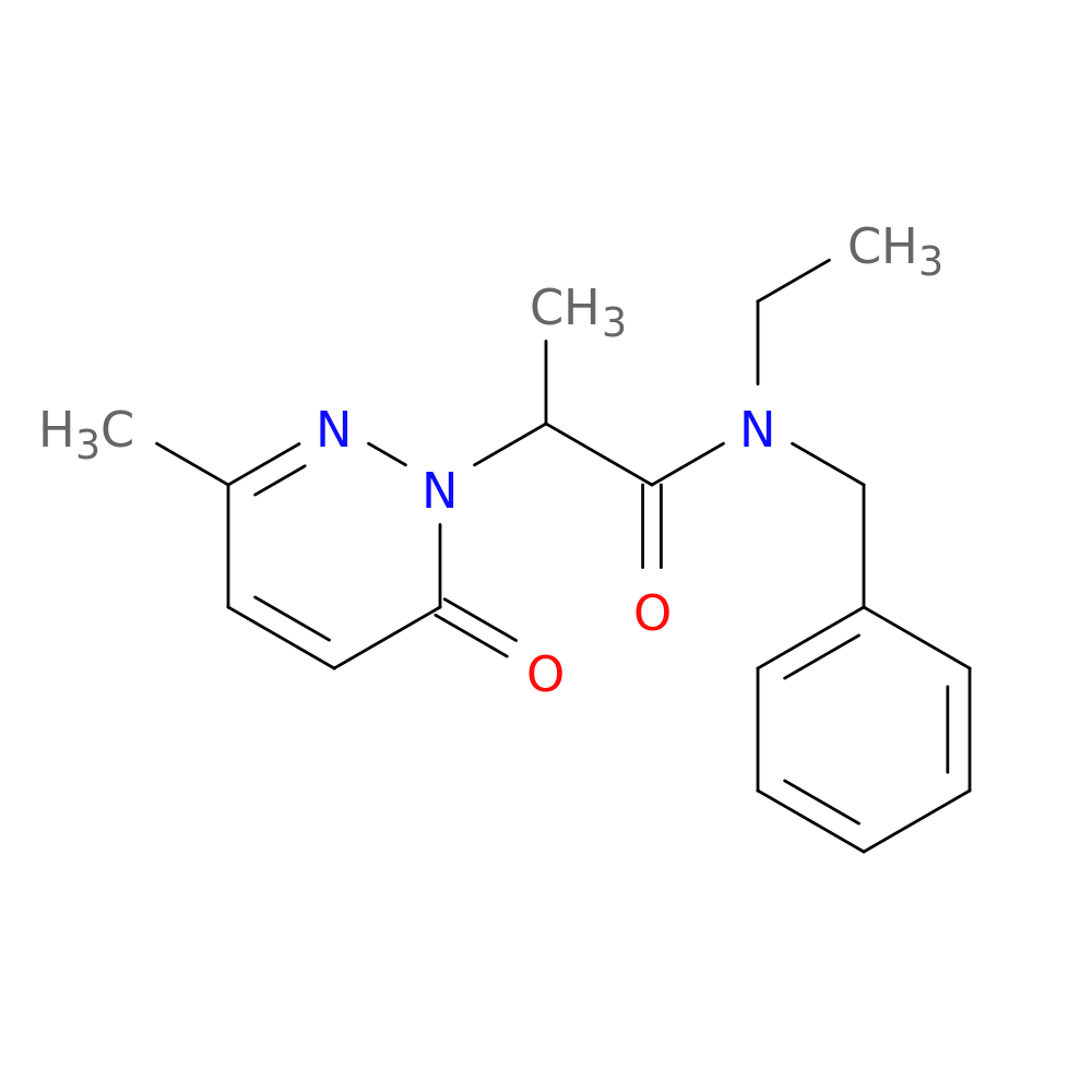 N-benzyl-N-ethyl-2-(3-methyl-6-oxo-1,6-dihydropyridazin-1-yl)propanamide