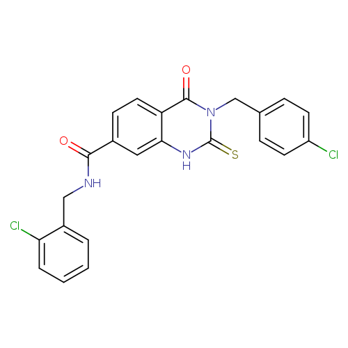N-[(2-chlorophenyl)methyl]-3-[(4-chlorophenyl)methyl]-4-oxo-2-sulfanylidene-1,2,3,4-tetrahydroquinazoline-7-carboxamide