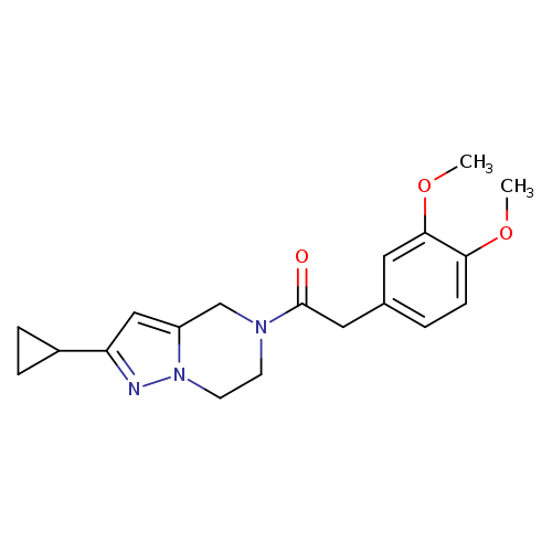 1-{2-cyclopropyl-4H,5H,6H,7H-pyrazolo[1,5-a]pyrazin-5-yl}-2-(3,4-dimethoxyphenyl)ethan-1-one