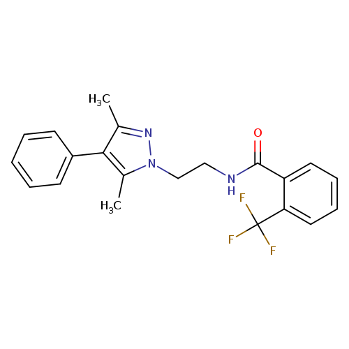 N-[2-(3,5-dimethyl-4-phenyl-1H-pyrazol-1-yl)ethyl]-2-(trifluoromethyl)benzamide