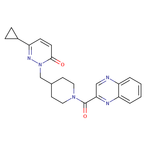 6-cyclopropyl-2-{[1-(quinoxaline-2-carbonyl)piperidin-4-yl]methyl}-2,3-dihydropyridazin-3-one