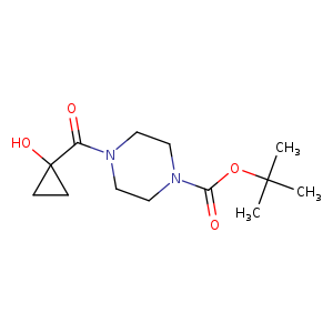 1-Piperazinecarboxylic acid, 4-[(1-hydroxycyclopropyl)carbonyl]-, 1,1-dimethylethyl ester