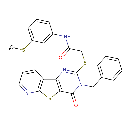 2-({5-benzyl-6-oxo-8-thia-3,5,10-triazatricyclo[7.4.0.0^{2,7}]trideca-1(9),2(7),3,10,12-pentaen-4-yl}sulfanyl)-N-[3-(methylsulfanyl)phenyl]acetamide