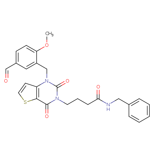 N-benzyl-4-{1-[(5-formyl-2-methoxyphenyl)methyl]-2,4-dioxo-1H,2H,3H,4H-thieno[3,2-d]pyrimidin-3-yl}butanamide