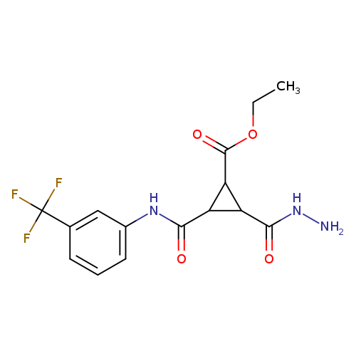 ethyl 2-(hydrazinecarbonyl)-3-{[3-(trifluoromethyl)phenyl]carbamoyl}cyclopropane-1-carboxylate