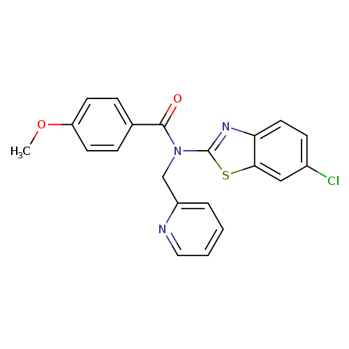 N-(6-chloro-1,3-benzothiazol-2-yl)-4-methoxy-N-[(pyridin-2-yl)methyl]benzamide