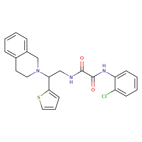N'-(2-chlorophenyl)-N-[2-(1,2,3,4-tetrahydroisoquinolin-2-yl)-2-(thiophen-2-yl)ethyl]ethanediamide