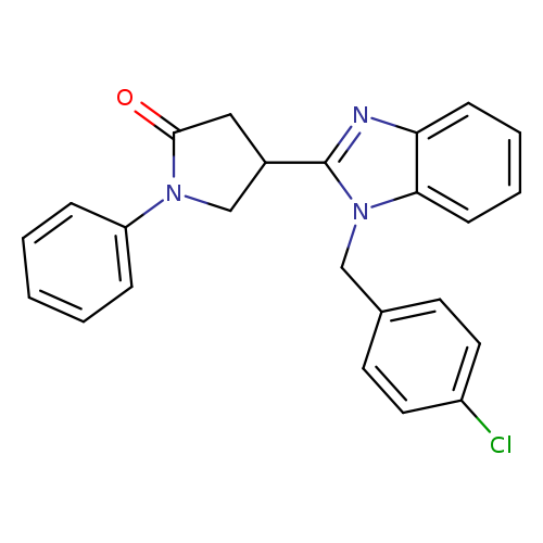 4-{1-[(4-chlorophenyl)methyl]-1H-1,3-benzodiazol-2-yl}-1-phenylpyrrolidin-2-one