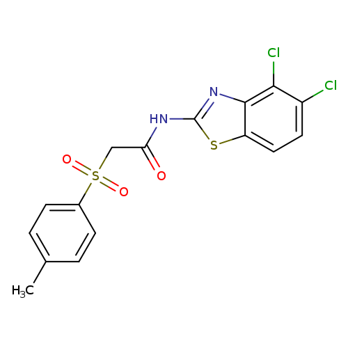 N-(4,5-dichloro-1,3-benzothiazol-2-yl)-2-(4-methylbenzenesulfonyl)acetamide