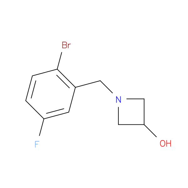 1-[(2-bromo-5-fluorophenyl)methyl]azetidin-3-ol
