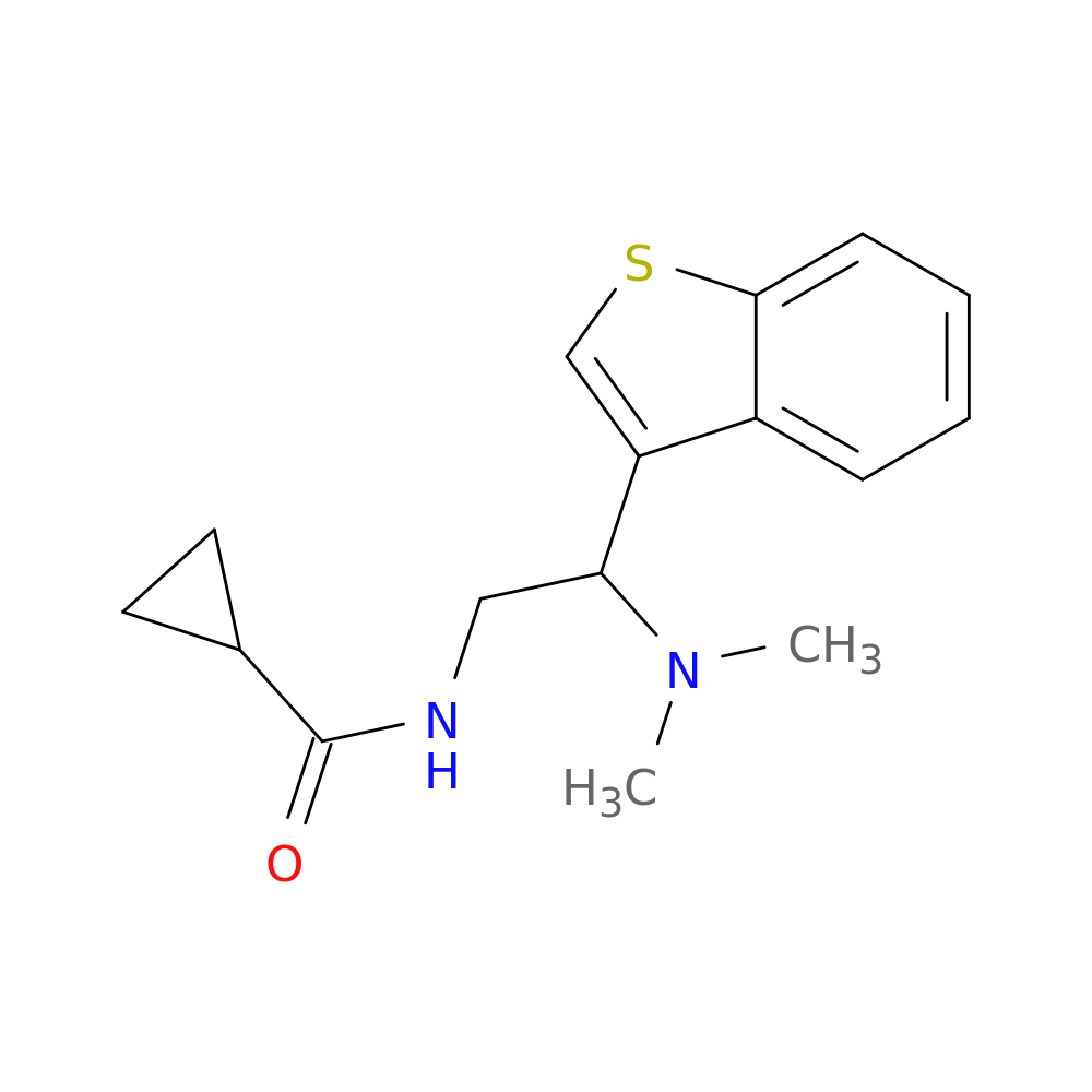 N-[2-(1-benzothiophen-3-yl)-2-(dimethylamino)ethyl]cyclopropanecarboxamide