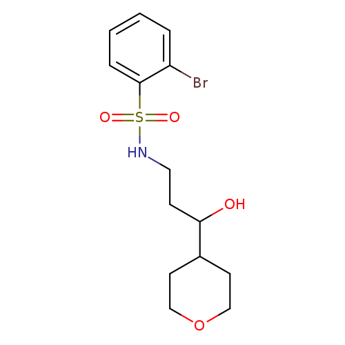 2-bromo-N-[3-hydroxy-3-(oxan-4-yl)propyl]benzene-1-sulfonamide