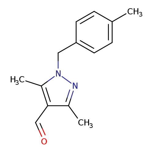 3,5-dimethyl-1-[(4-methylphenyl)methyl]-1H-pyrazole-4-carbaldehyde