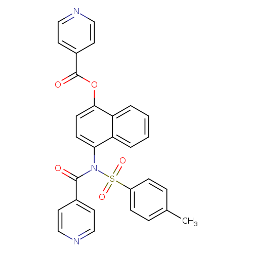4-[N-(4-methylbenzenesulfonyl)pyridine-4-amido]naphthalen-1-yl pyridine-4-carboxylate
