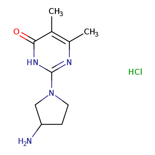 2-(3-aminopyrrolidin-1-yl)-5,6-dimethyl-3,4-dihydropyrimidin-4-one hydrochloride
