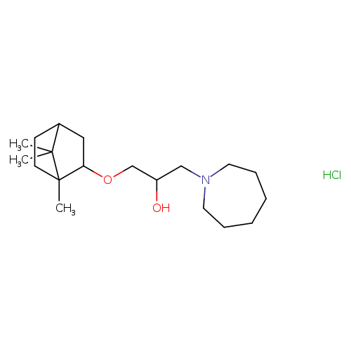 1-(azepan-1-yl)-3-({1,7,7-trimethylbicyclo[2.2.1]heptan-2-yl}oxy)propan-2-ol hydrochloride