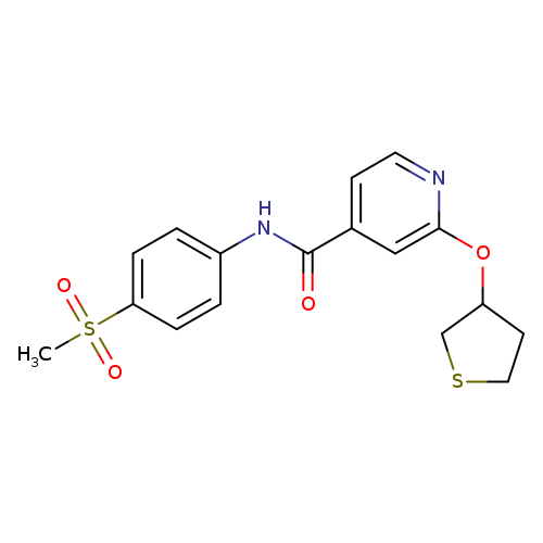 N-(4-methanesulfonylphenyl)-2-(thiolan-3-yloxy)pyridine-4-carboxamide