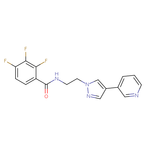 2,3,4-trifluoro-N-{2-[4-(pyridin-3-yl)-1H-pyrazol-1-yl]ethyl}benzamide