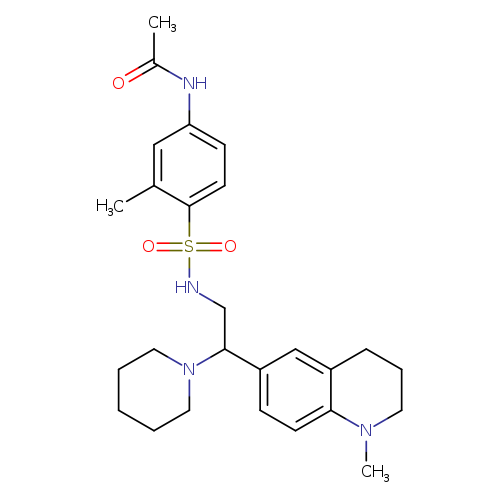 N-(3-methyl-4-{[2-(1-methyl-1,2,3,4-tetrahydroquinolin-6-yl)-2-(piperidin-1-yl)ethyl]sulfamoyl}phenyl)acetamide