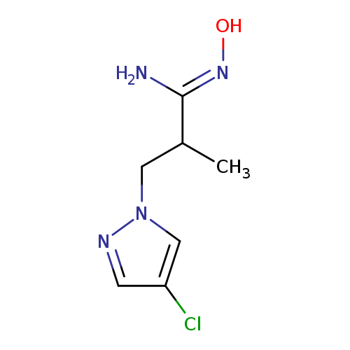 (1E)-3-(4-chloro-1H-pyrazol-1-yl)-N'-hydroxy-2-methylpropanimidamide