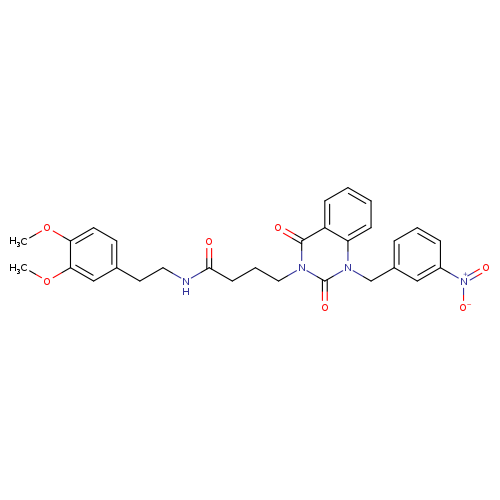 N-[2-(3,4-dimethoxyphenyl)ethyl]-4-{1-[(3-nitrophenyl)methyl]-2,4-dioxo-1,2,3,4-tetrahydroquinazolin-3-yl}butanamide