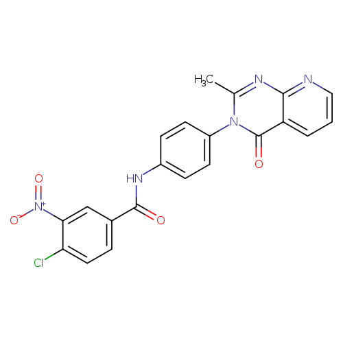 4-chloro-N-(4-{2-methyl-4-oxo-3H,4H-pyrido[2,3-d]pyrimidin-3-yl}phenyl)-3-nitrobenzamide