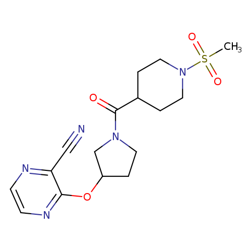 3-{[1-(1-methanesulfonylpiperidine-4-carbonyl)pyrrolidin-3-yl]oxy}pyrazine-2-carbonitrile