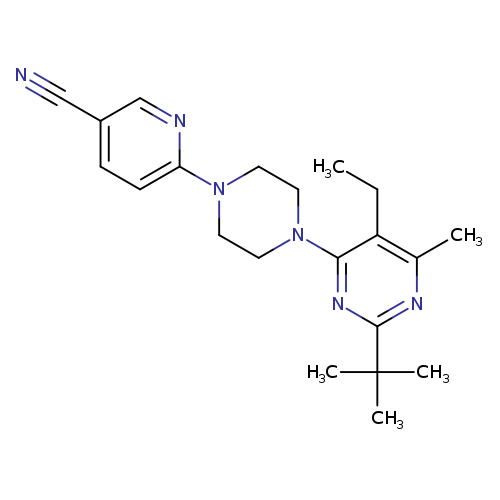 6-[4-(2-tert-butyl-5-ethyl-6-methylpyrimidin-4-yl)piperazin-1-yl]pyridine-3-carbonitrile