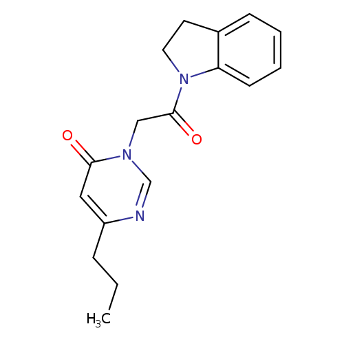 3-[2-(2,3-dihydro-1H-indol-1-yl)-2-oxoethyl]-6-propyl-3,4-dihydropyrimidin-4-one