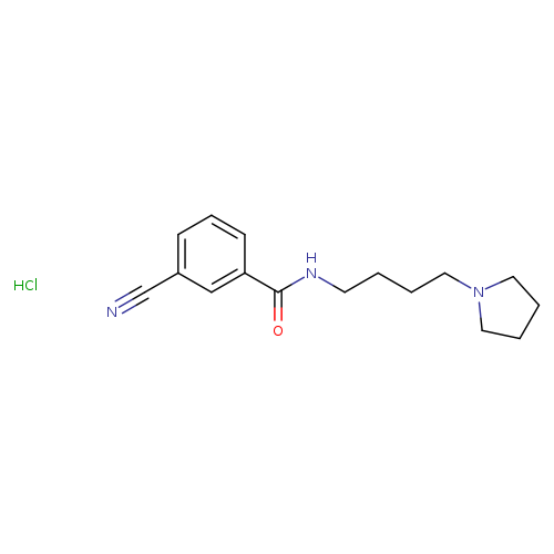 3-cyano-N-[4-(pyrrolidin-1-yl)butyl]benzamide hydrochloride