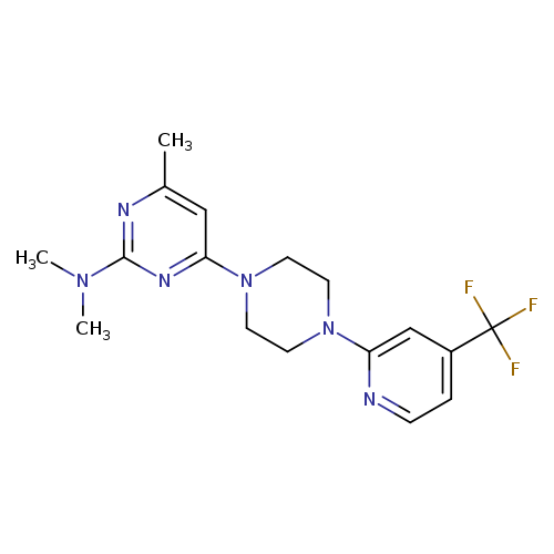 N,N,4-trimethyl-6-{4-[4-(trifluoromethyl)pyridin-2-yl]piperazin-1-yl}pyrimidin-2-amine