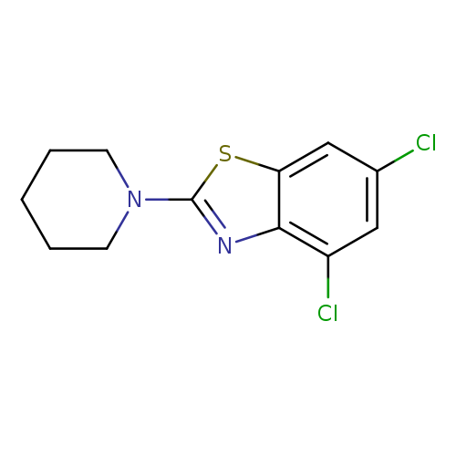 4,6-dichloro-2-piperidino-1,3-benzothiazole