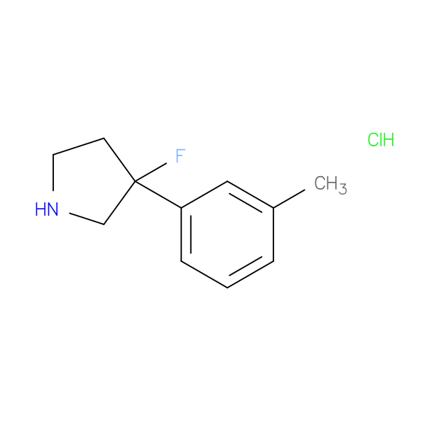 3-fluoro-3-(3-methylphenyl)pyrrolidine hydrochloride