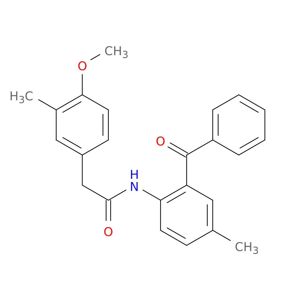 N-(2-benzoyl-4-methylphenyl)-2-(4-methoxy-3-methylphenyl)acetamide