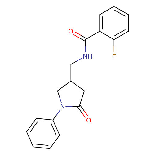 2-fluoro-N-[(5-oxo-1-phenylpyrrolidin-3-yl)methyl]benzamide