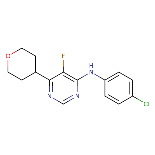 N-(4-chlorophenyl)-5-fluoro-6-(oxan-4-yl)pyrimidin-4-amine