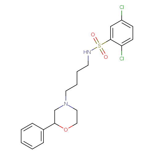 2,5-dichloro-N-[4-(2-phenylmorpholin-4-yl)butyl]benzene-1-sulfonamide
