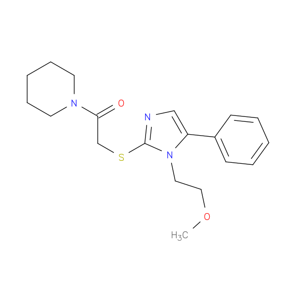 2-{[1-(2-methoxyethyl)-5-phenyl-1H-imidazol-2-yl]sulfanyl}-1-(piperidin-1-yl)ethan-1-one