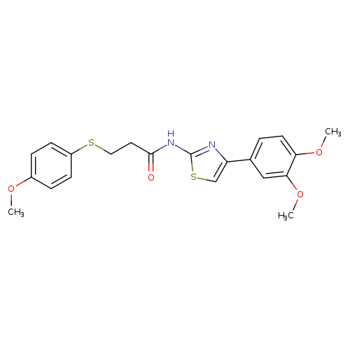 N-[4-(3,4-dimethoxyphenyl)-1,3-thiazol-2-yl]-3-[(4-methoxyphenyl)sulfanyl]propanamide