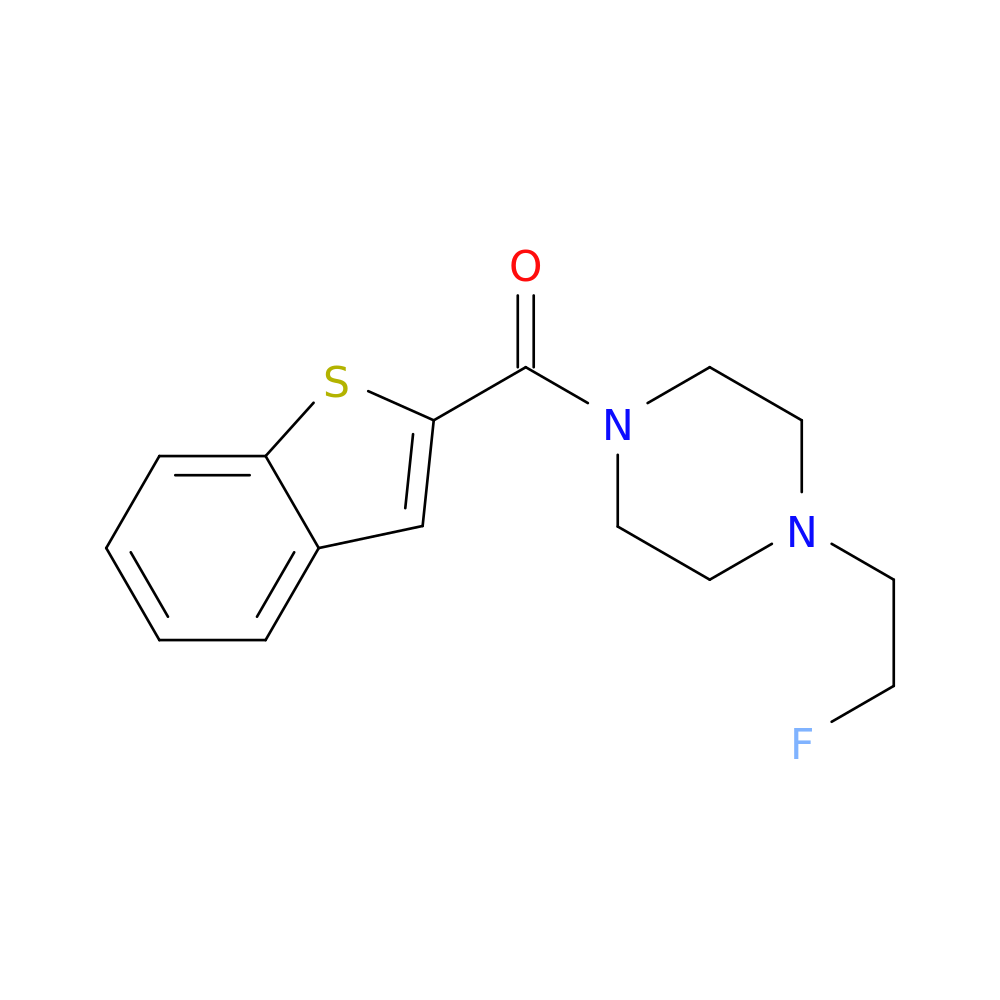 1-(1-benzothiophene-2-carbonyl)-4-(2-fluoroethyl)piperazine