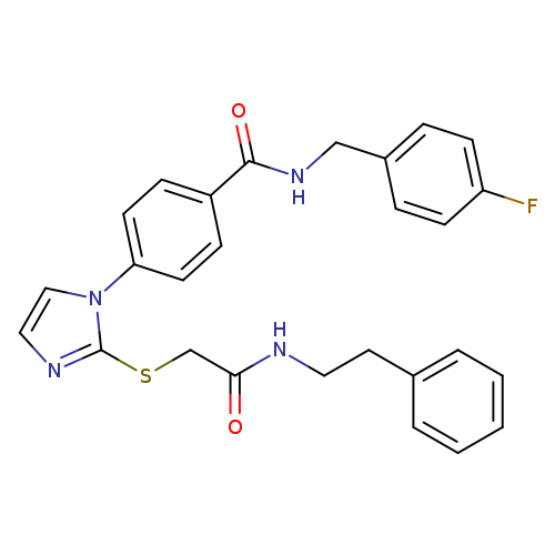 N-[(4-fluorophenyl)methyl]-4-[2-({[(2-phenylethyl)carbamoyl]methyl}sulfanyl)-1H-imidazol-1-yl]benzamide