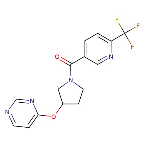 4-({1-[6-(trifluoromethyl)pyridine-3-carbonyl]pyrrolidin-3-yl}oxy)pyrimidine