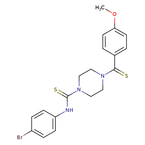 N-(4-bromophenyl)-4-(4-methoxybenzenecarbothioyl)piperazine-1-carbothioamide