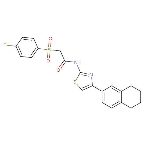 2-(4-fluorobenzenesulfonyl)-N-[4-(5,6,7,8-tetrahydronaphthalen-2-yl)-1,3-thiazol-2-yl]acetamide