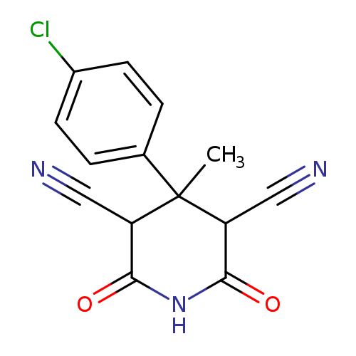 4-(4-chlorophenyl)-4-methyl-2,6-dioxopiperidine-3,5-dicarbonitrile