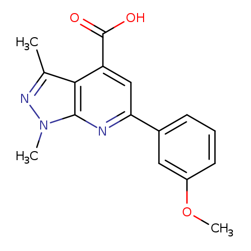 6-(3-methoxyphenyl)-1,3-dimethyl-1H-pyrazolo[3,4-b]pyridine-4-carboxylic acid